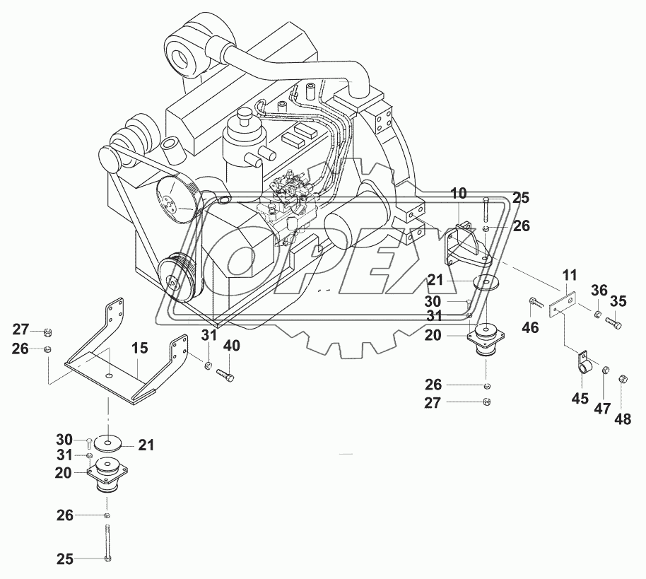 Подвеска двигателя/Engine suspension