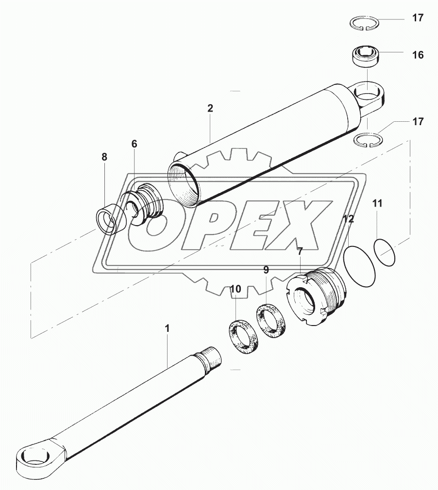 Поворотный цилиндр/Steering cylinder