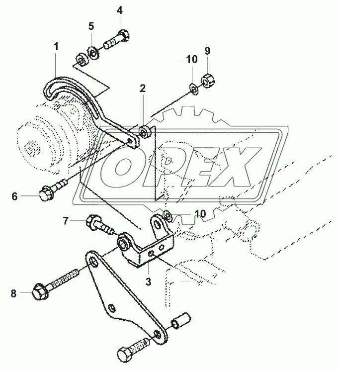 Кронштейн генератора/Bracket-Alternator