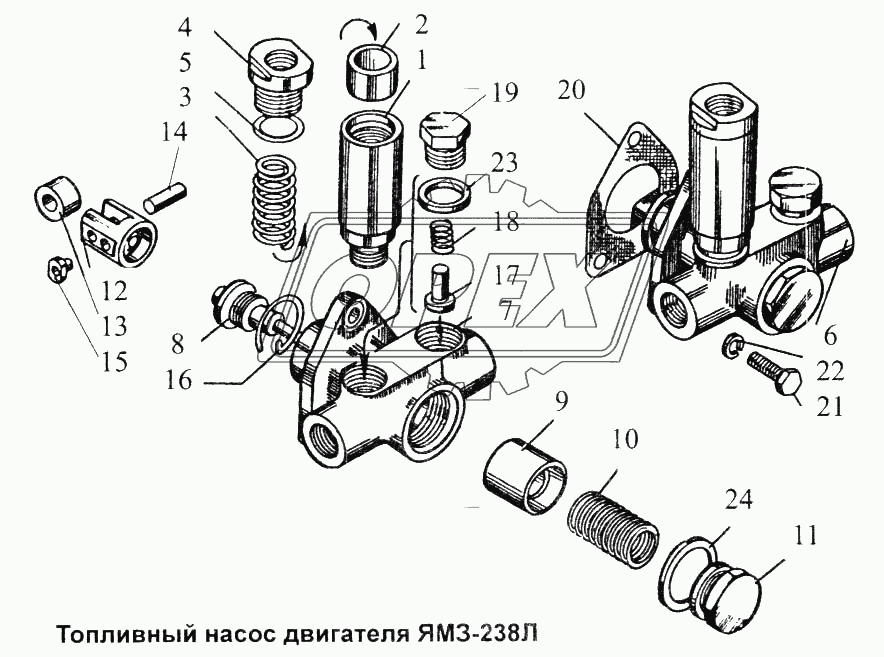 Топливный насос двигателя ЯМЗ-238Л