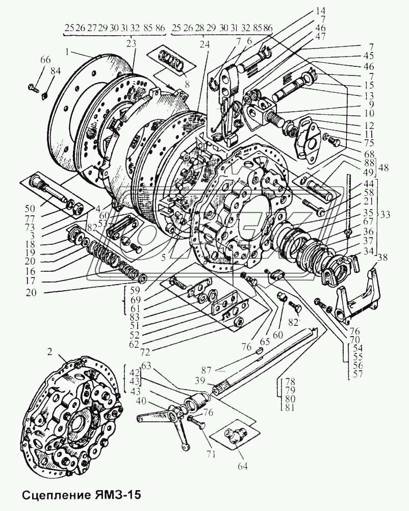 Сцепление ЯМЗ-15