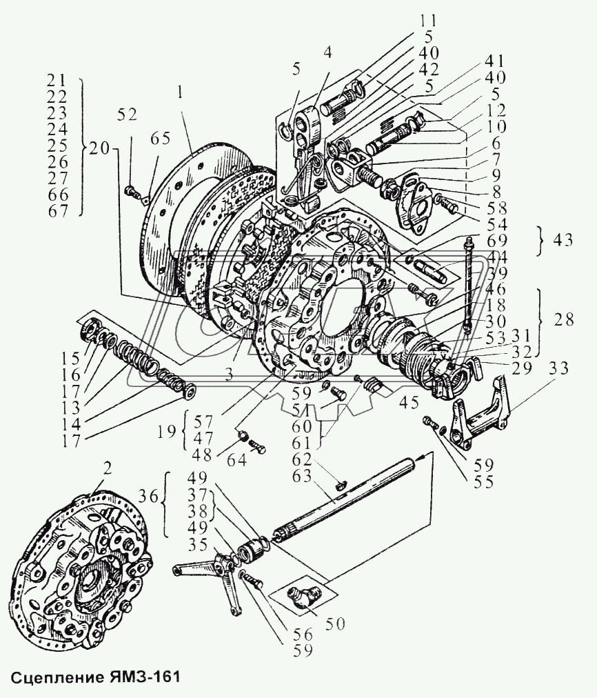Сцепление ЯМЗ-161