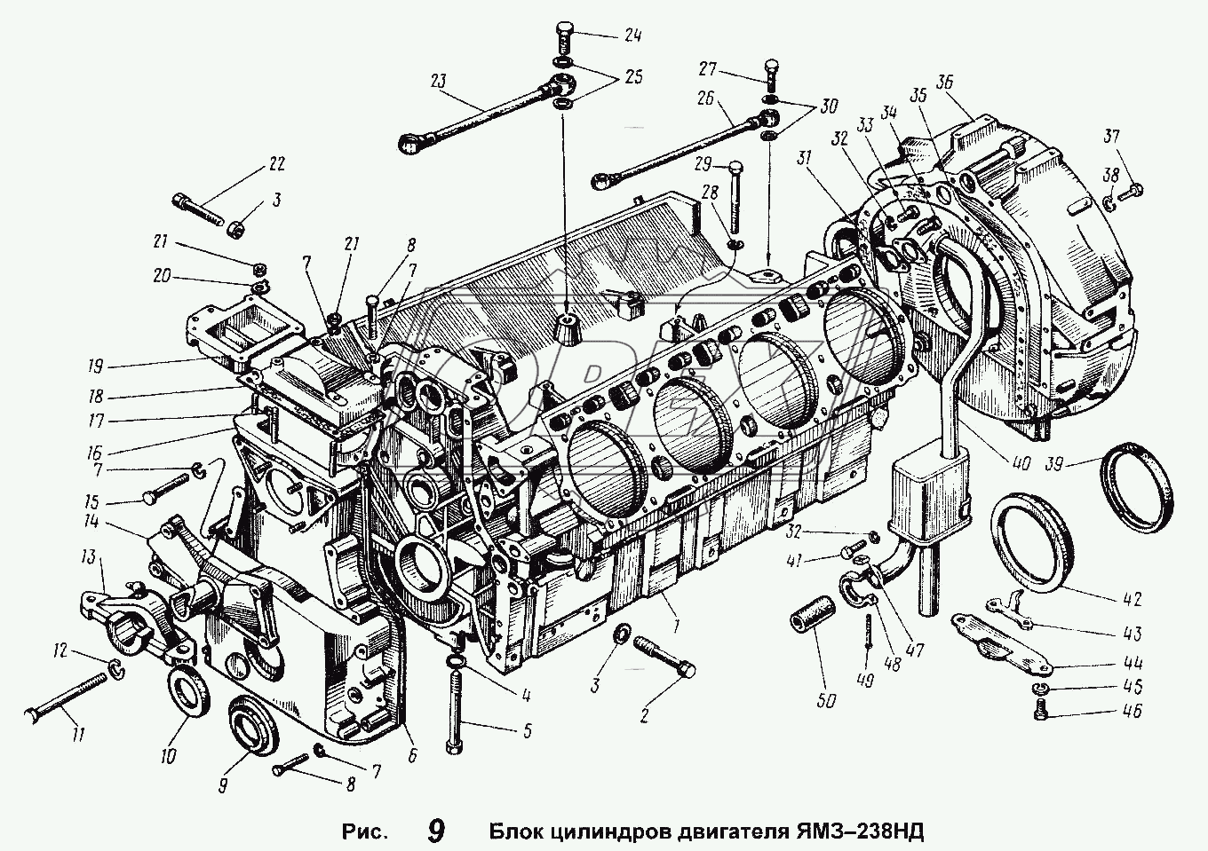Блок цилиндров двигателя ЯМЗ-238НД