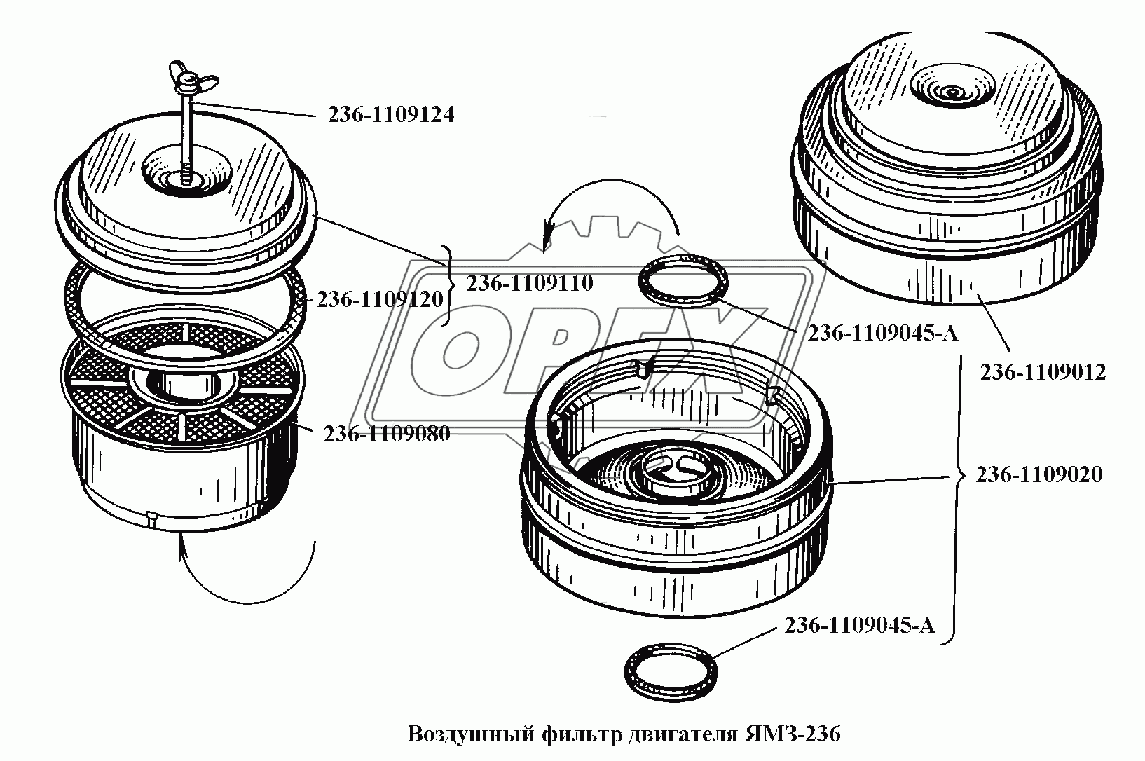 Фильтр воздушный двигателя ЯМЗ-236