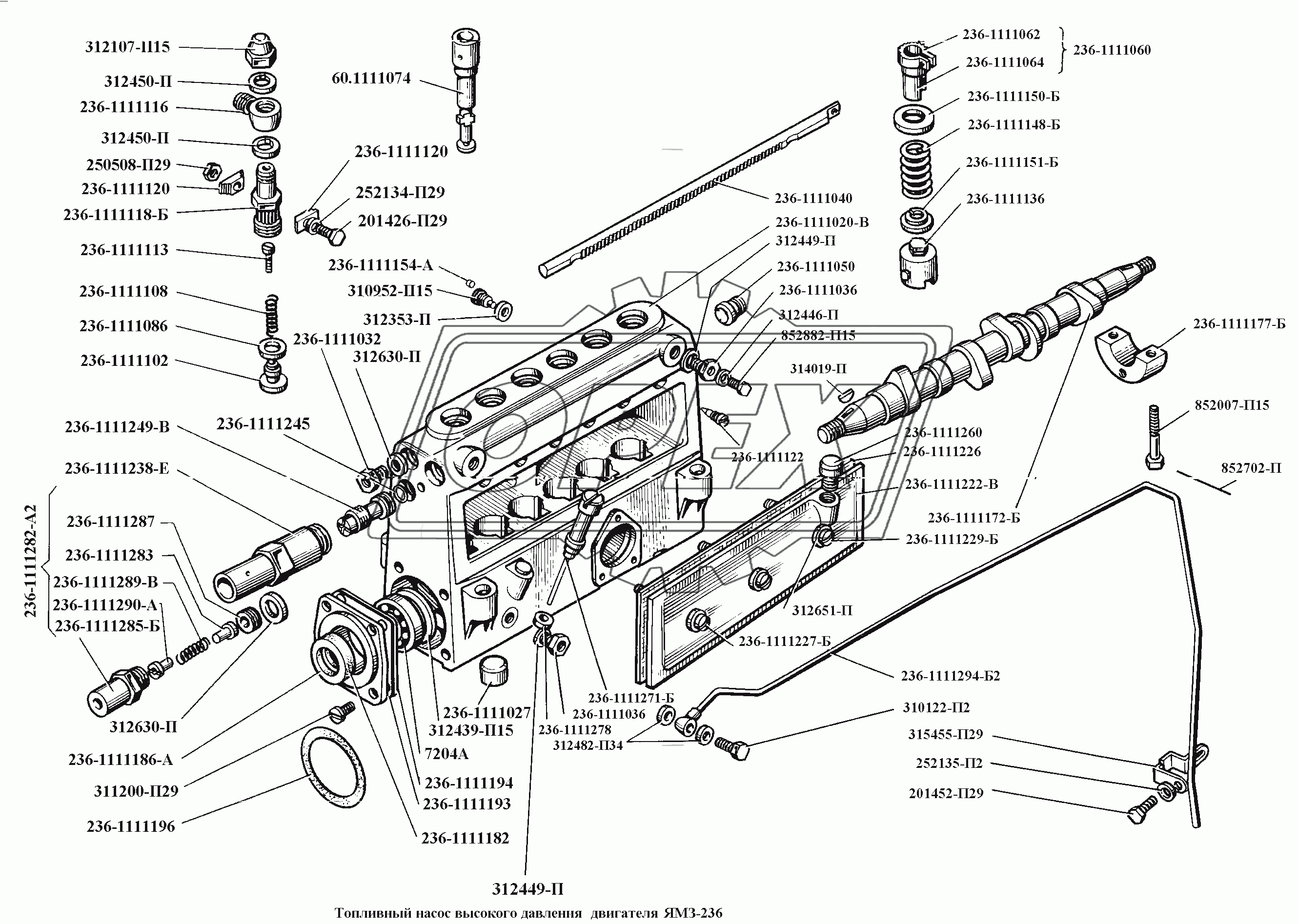 Топливный насос высокого давления двигателя ЯМЗ-236