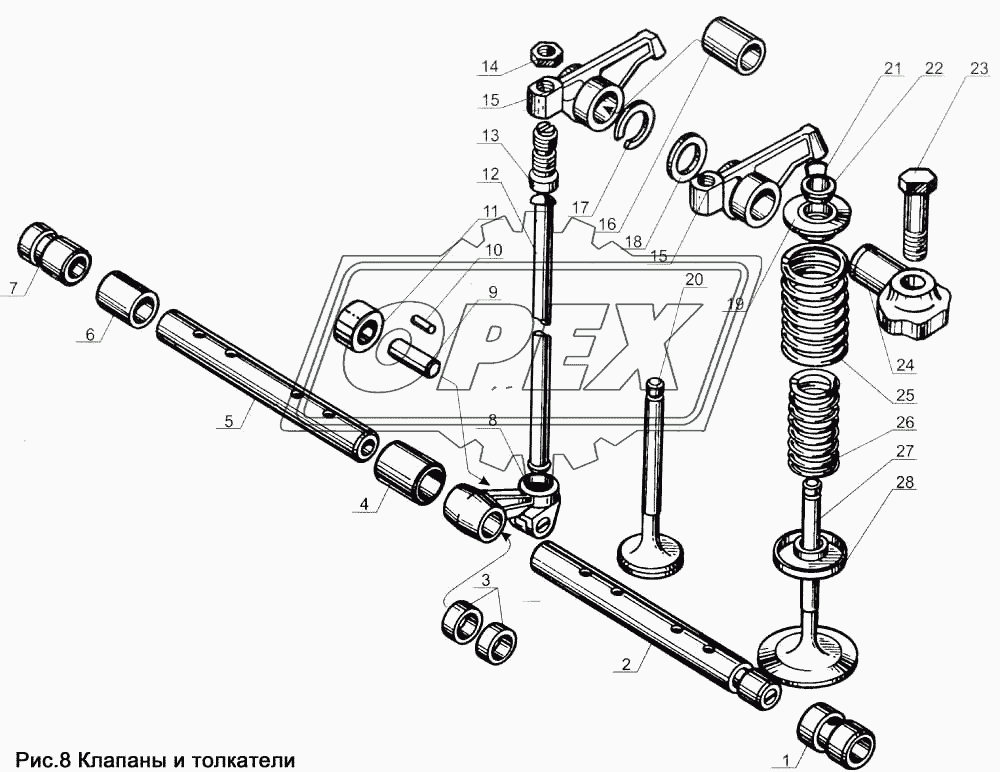 Клапана и толкатели