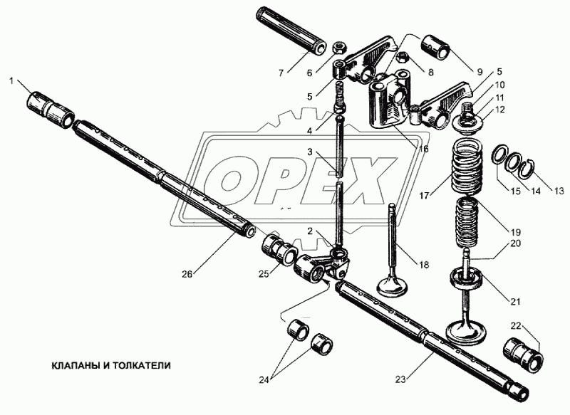 Клапаны и толкатели