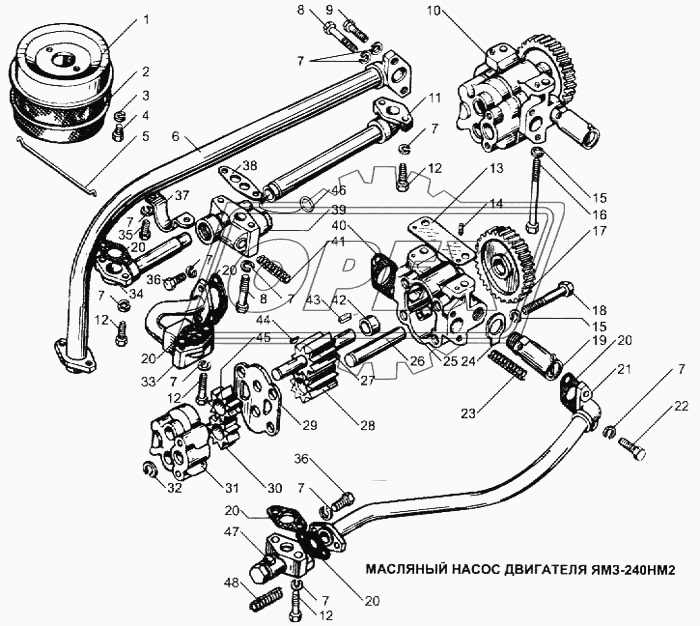 Масляный насос двигателя ЯМЗ-240НМ2