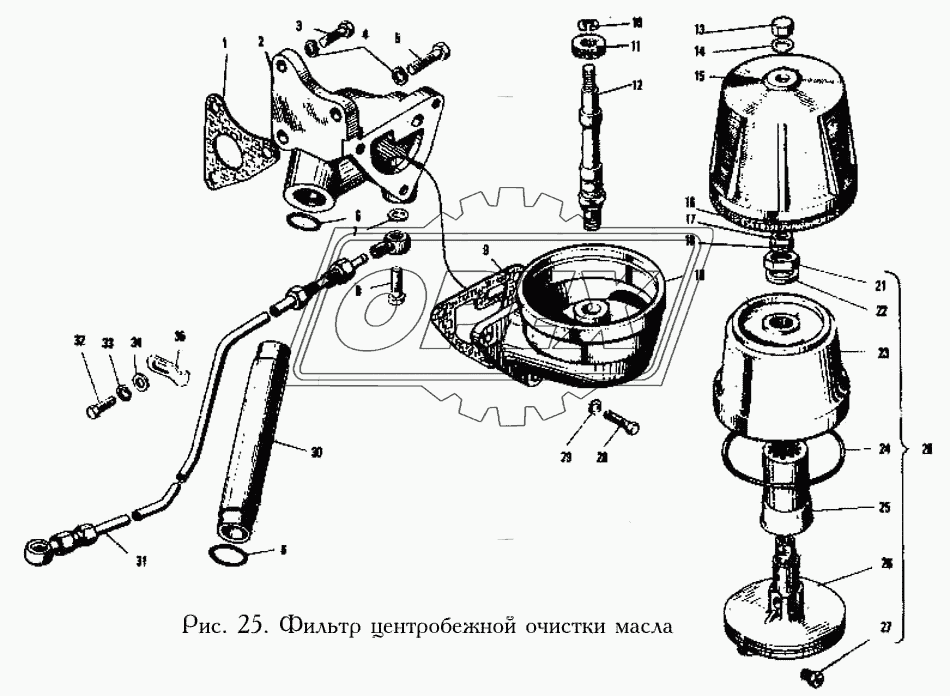 Фильтр центробежной очистки масла