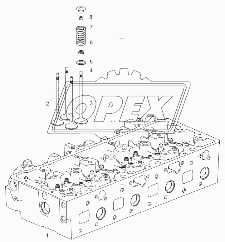 5340.1003010-20 Головка цилиндров с клапанами