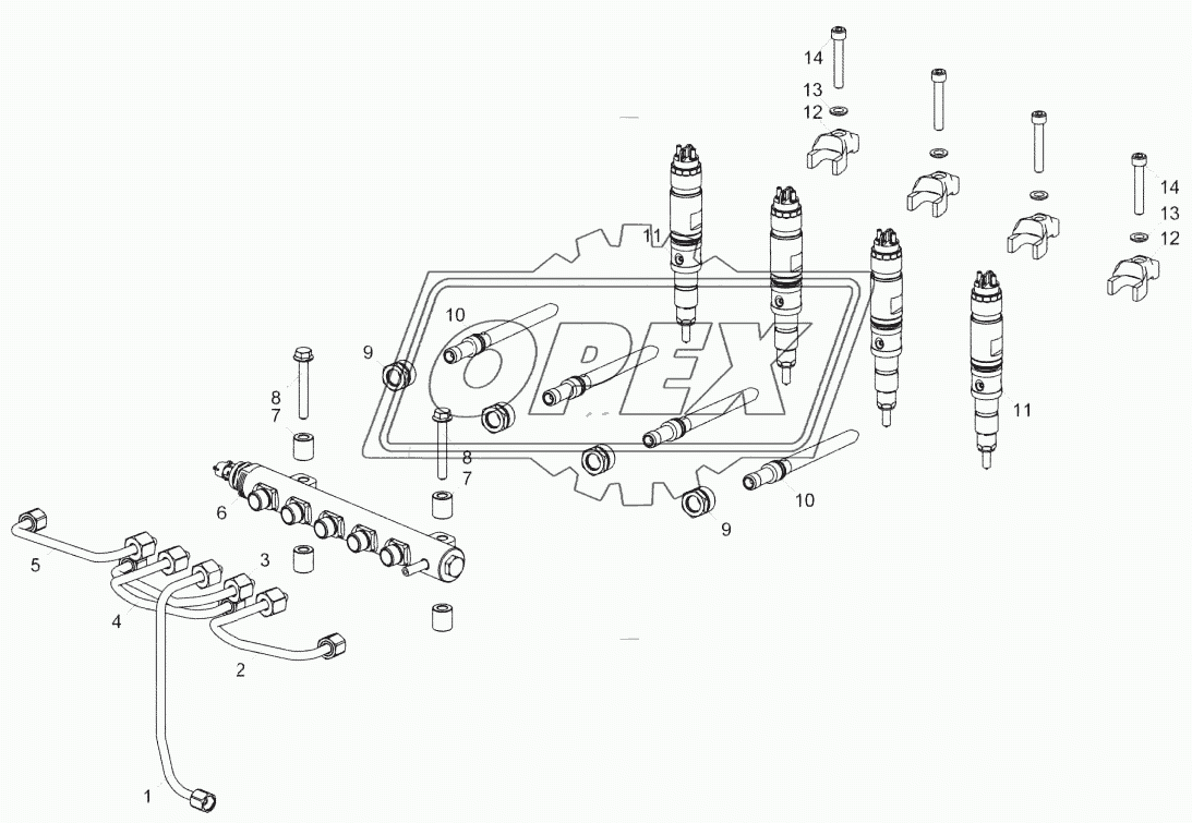 5340.1112005 Установка форсунок