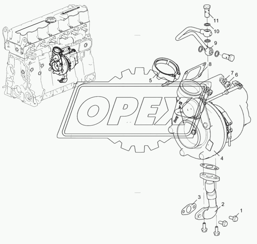 Турбокомпрессор (Двигатель ЯМЗ-536-10)