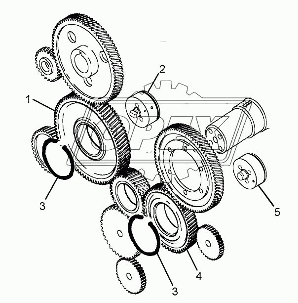 Шестерни привода агрегатов
