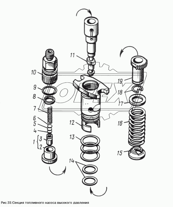 Секция топливного насоса высокого давления