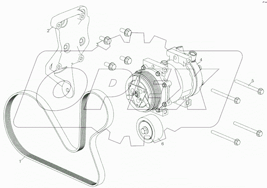  5340.8114005 Установка компрессора кондиционера