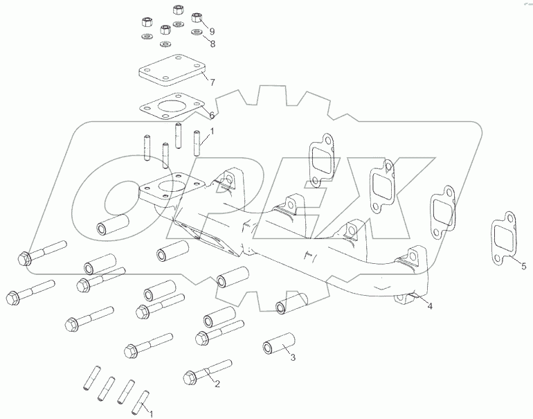  53441.1008005 Установка выпускного коллектора