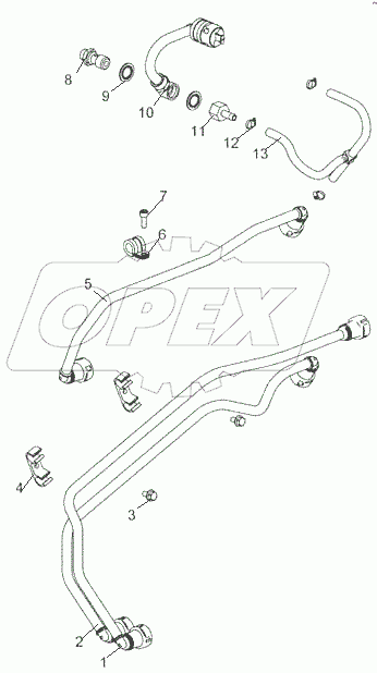  5340.1104005-10 Установка топливных трубопроводов