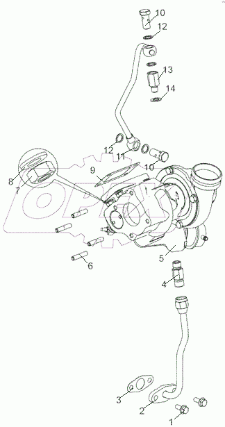  5344.1118005 Установка турбокомпрессора
