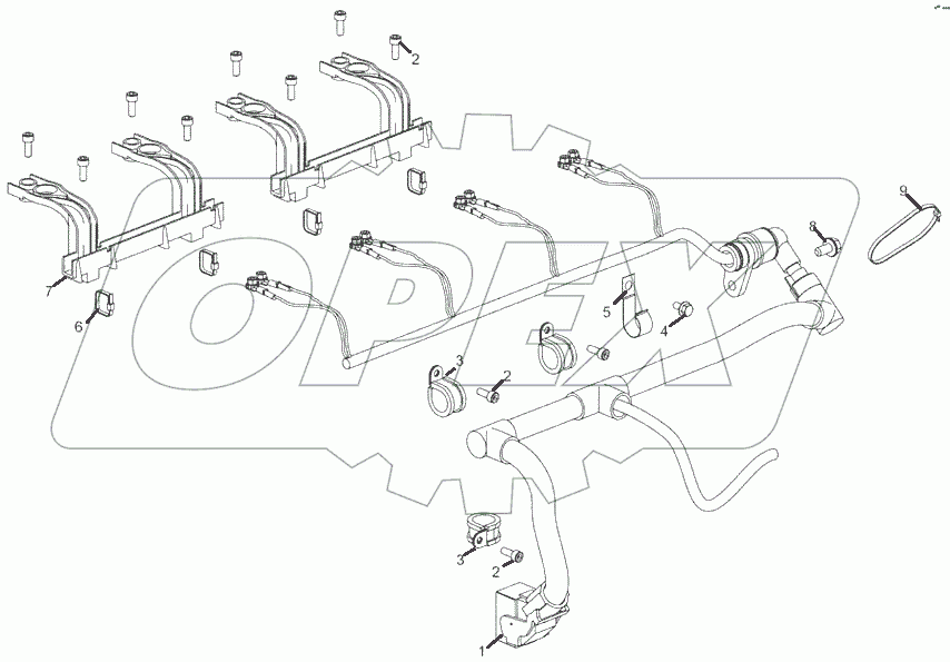  5344.3724005-01 Установка жгута форсунок