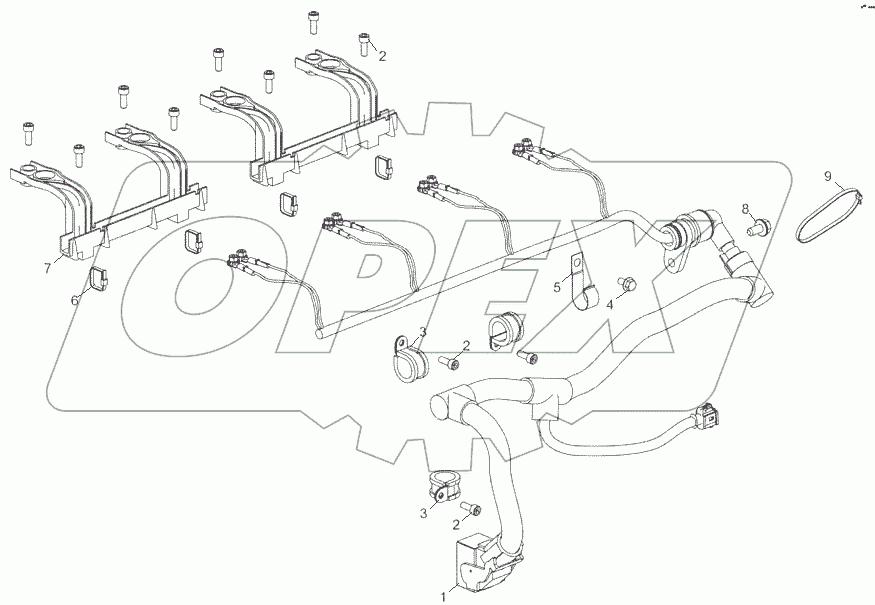  5344.3724005-10 Установка жгута форсунок