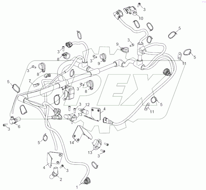  5344.3724011-10 Установка жгута датчиков