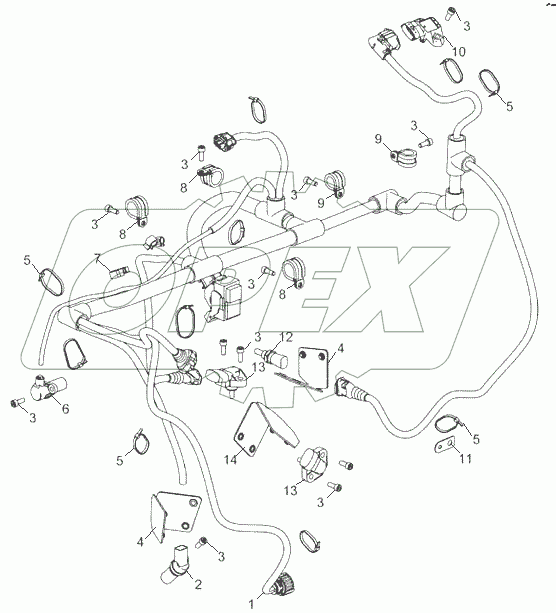  53442.3724011 Установка жгута датчиков