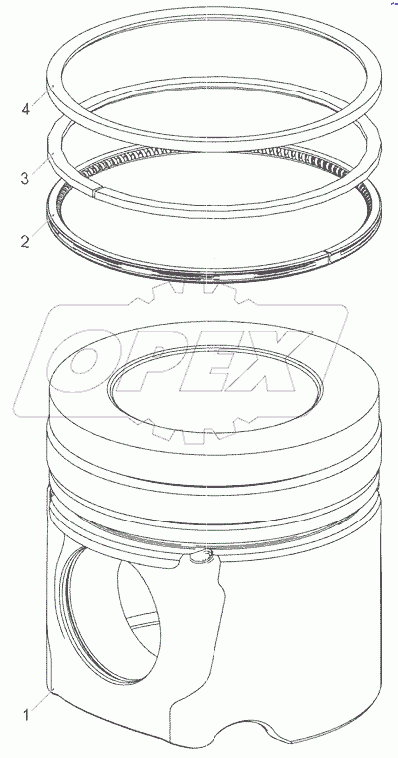  Поршень в сборе 53404.1004013