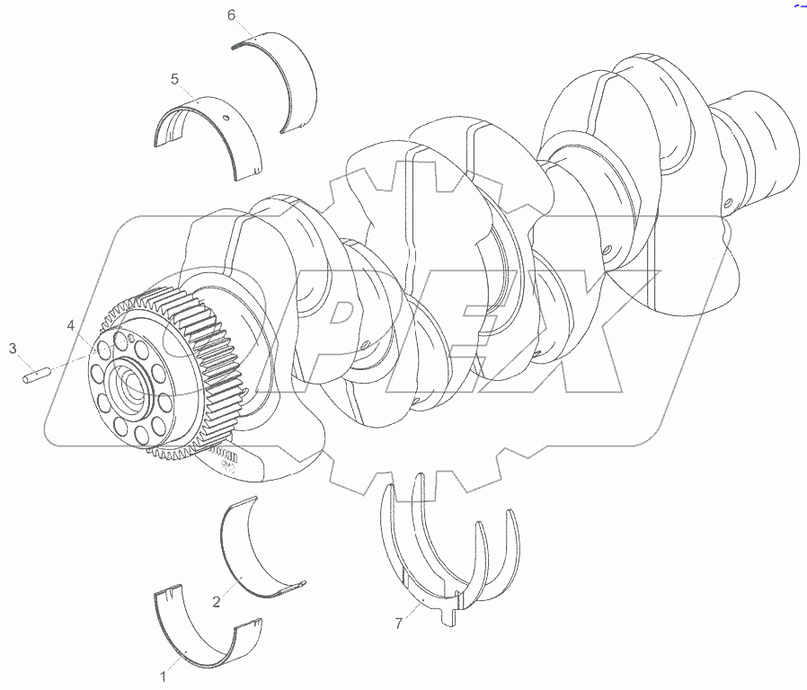  Установка коленчатого вала 5340.1005005