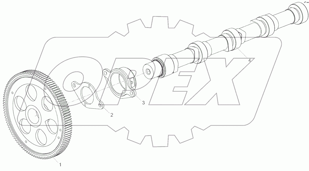 Вал распределительный 5340.1006010