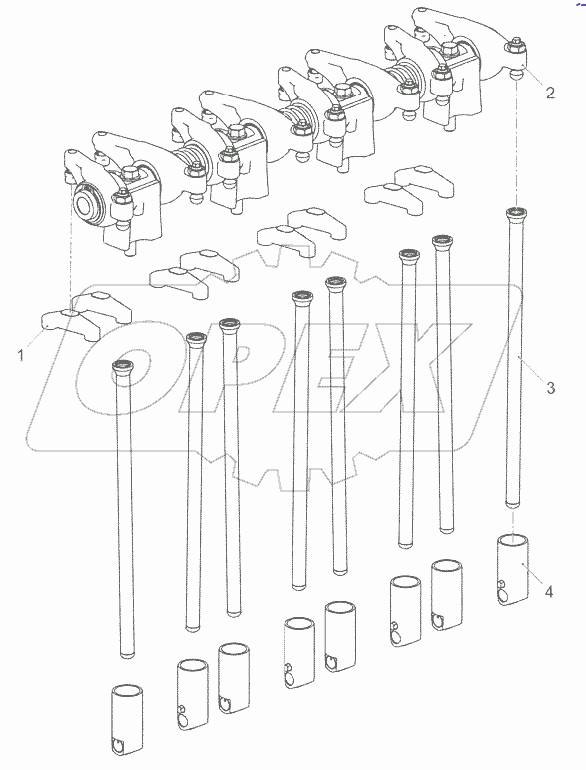  Установка привода клапанов 5340.1007005