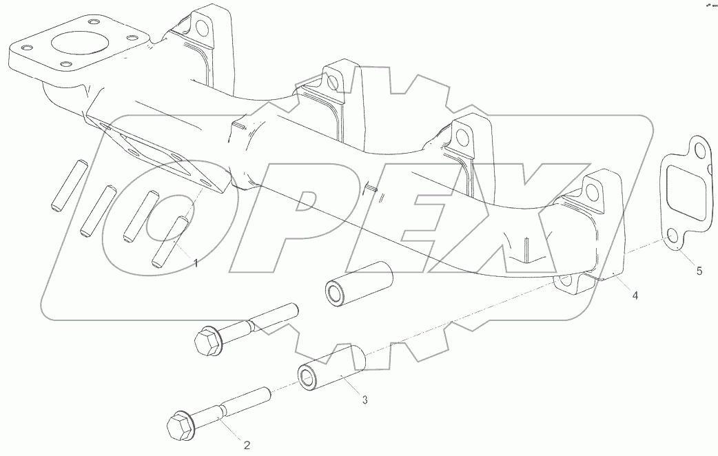 Установка выпускного коллектора 5340.1008005