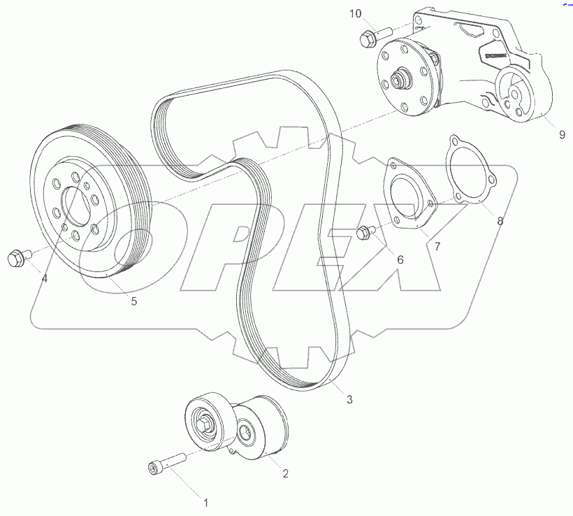  Установка привода вентилятора 5343.1308007-10