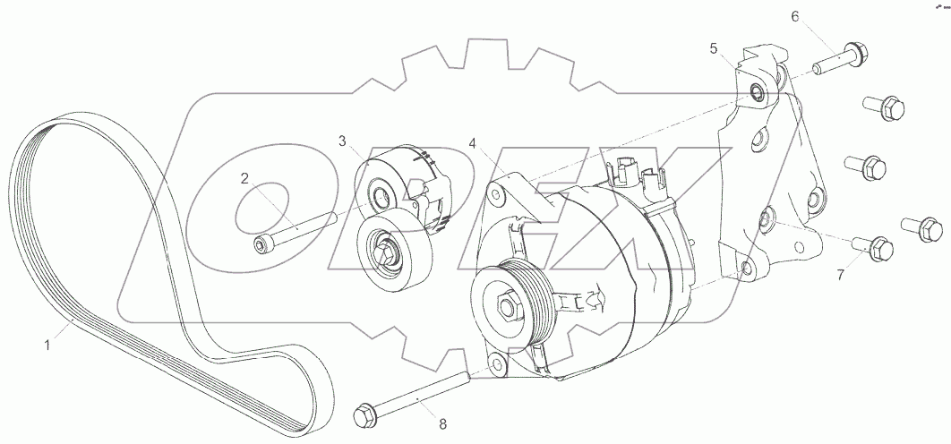  Установка генератора 5340.3701001