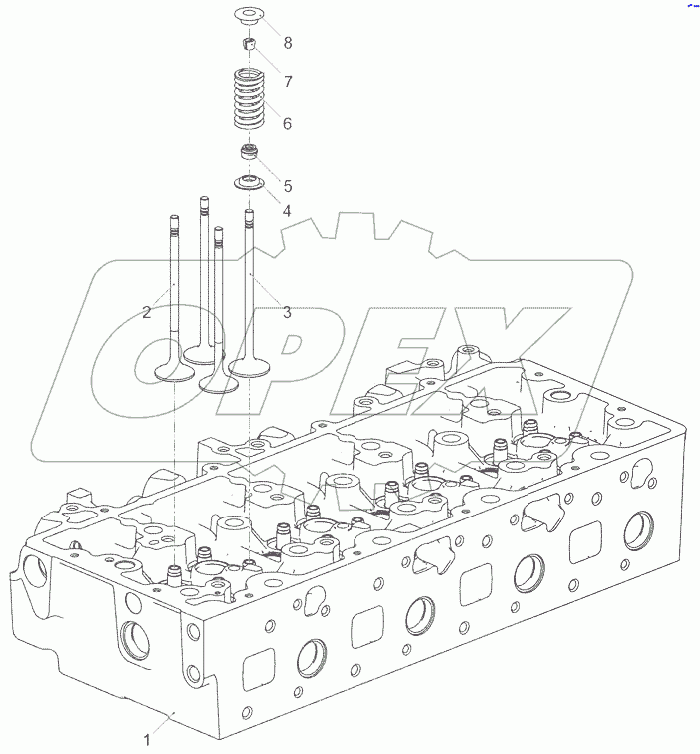  Головка цилиндров с клапанами 5340.1003010-30