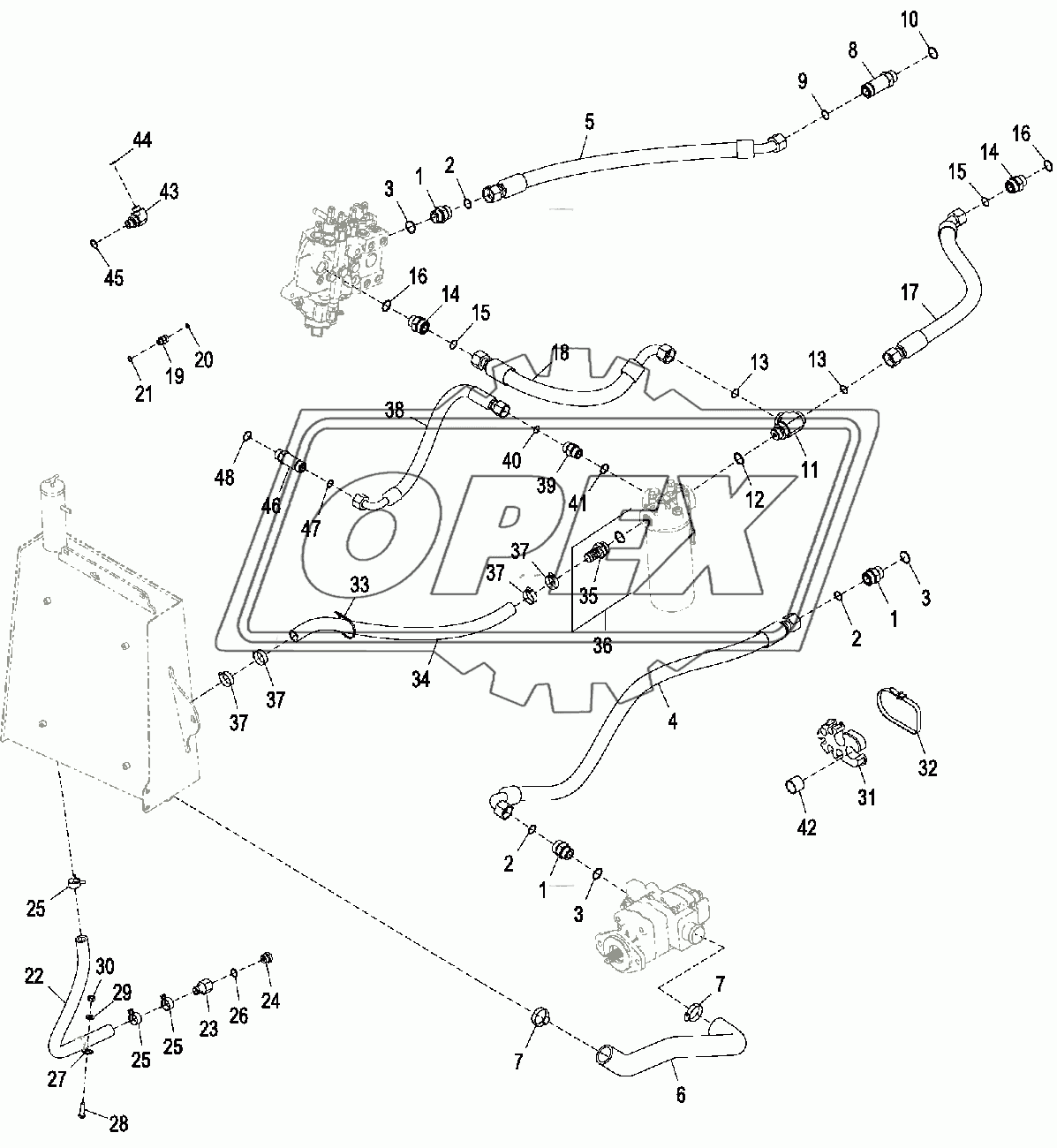 Главн. гидравл. трубопровод (-234969)