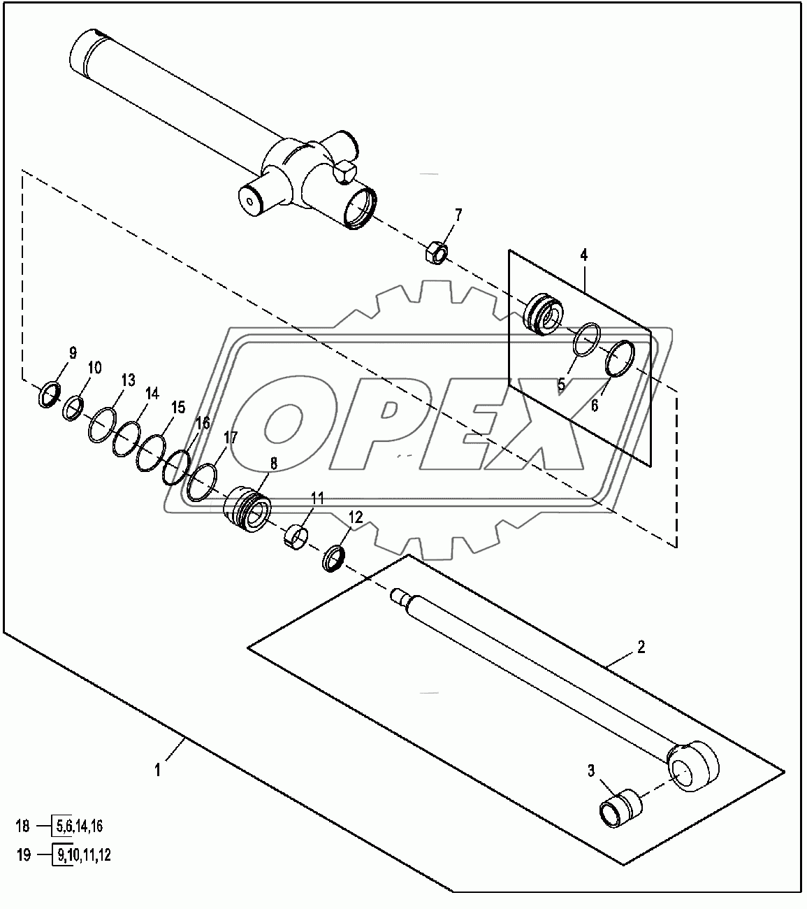 Цилиндр ковша погрузчика (202928-)