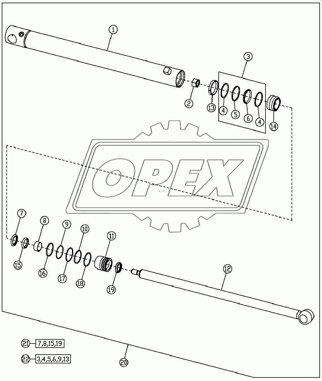 Цилиндр стабилизатора и ремонтный комплект (-232969)