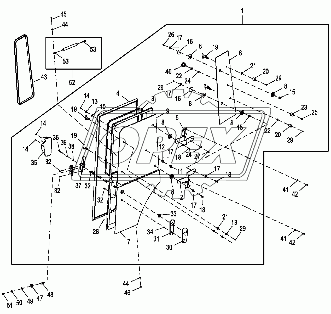 Дверь левая (кабина)