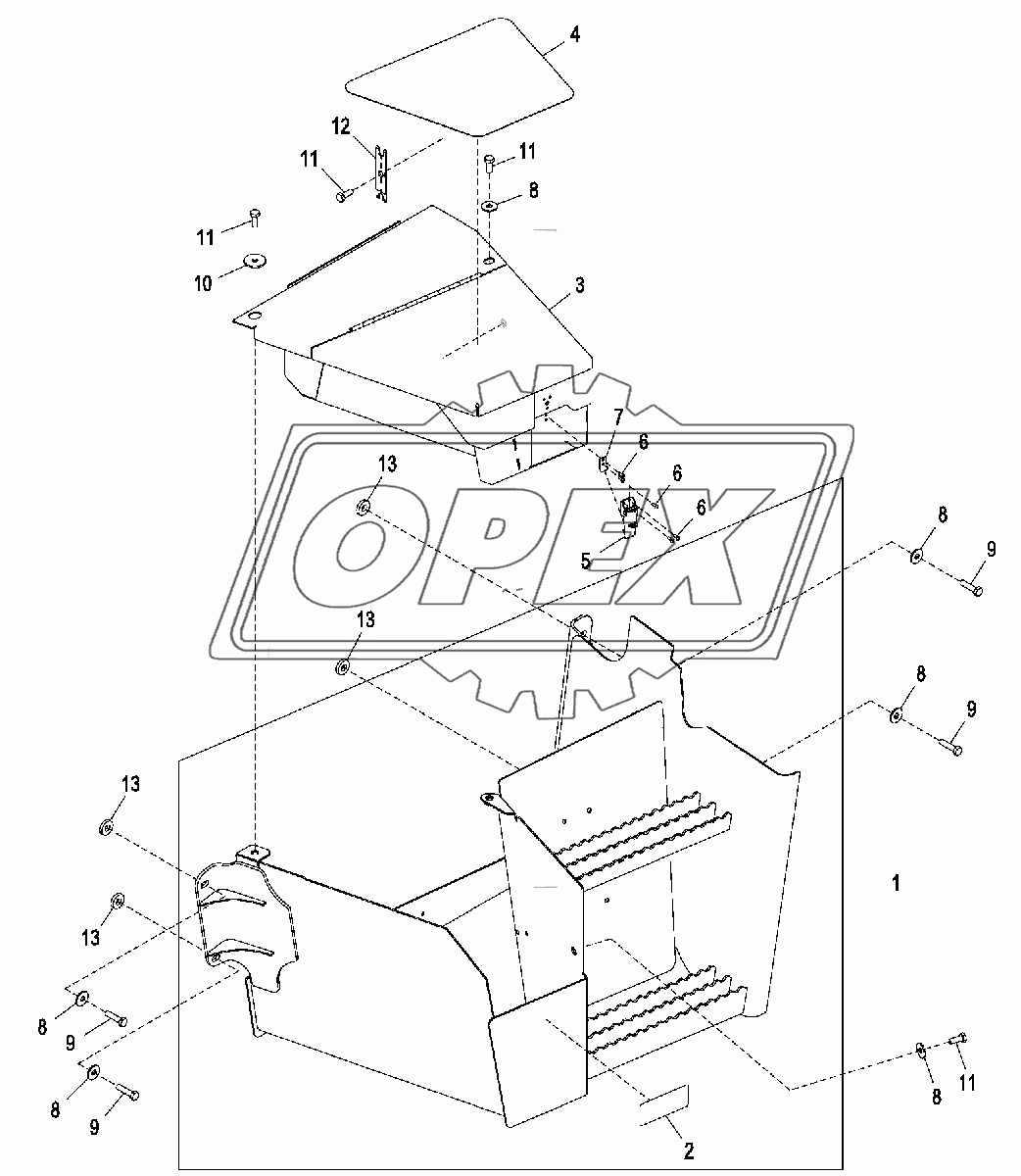 Батарейный отсек и инструментальный ящик