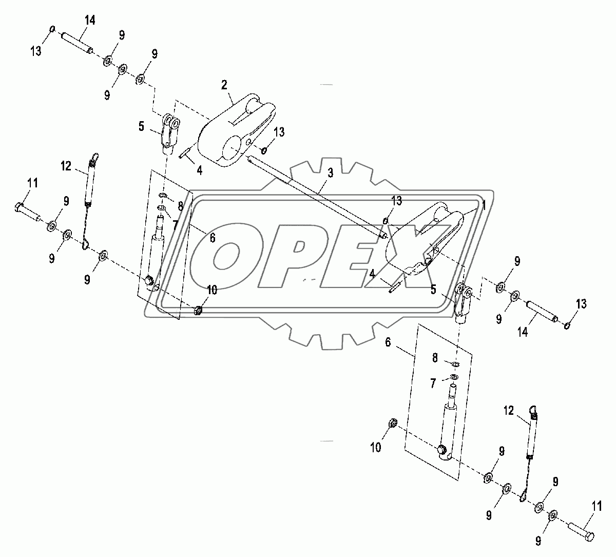 Фиксатор стрелы обратной лопаты