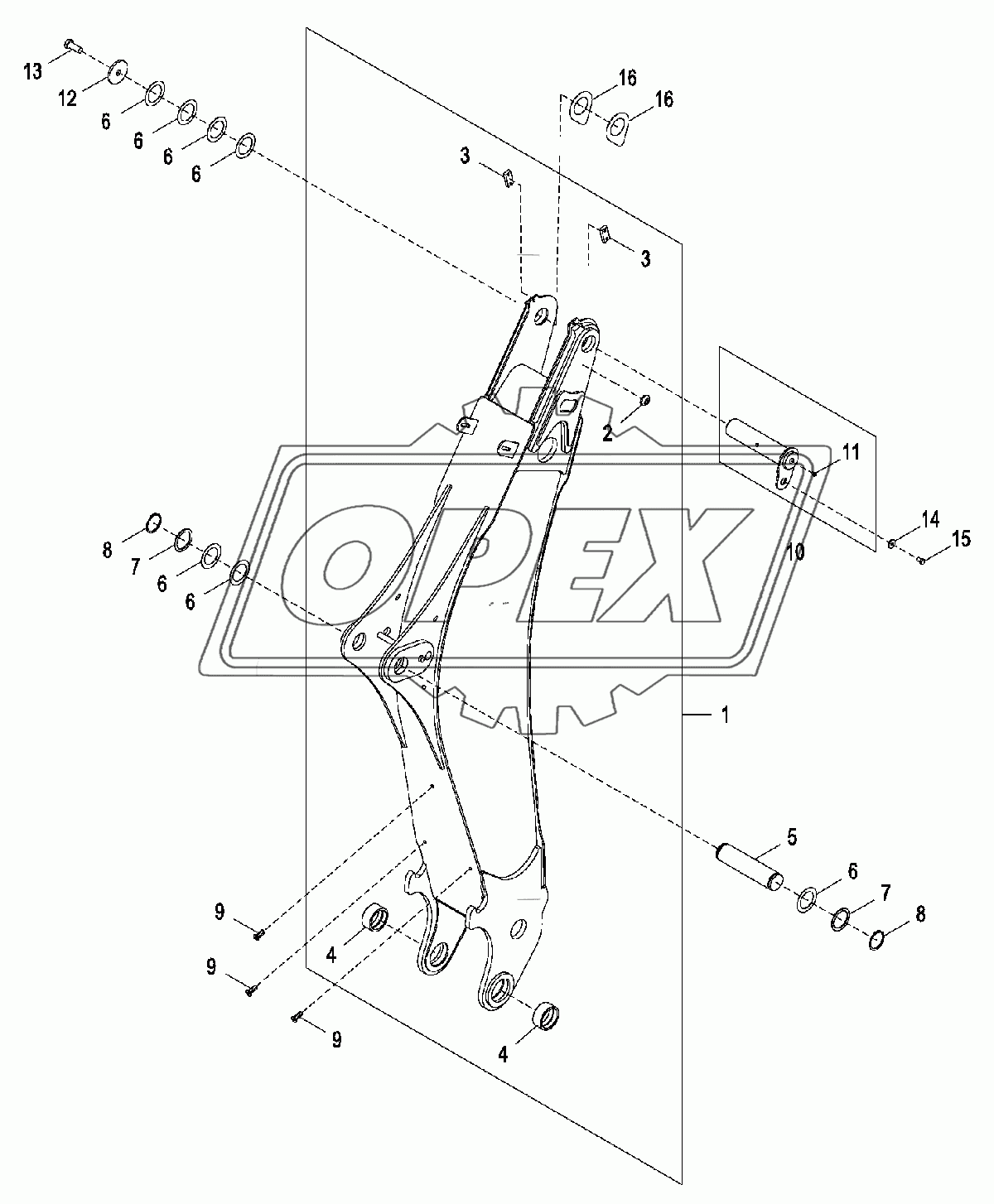 Стрела обратной лопаты