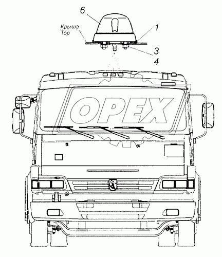 53205-3738001 Установка фонарей автопоезда