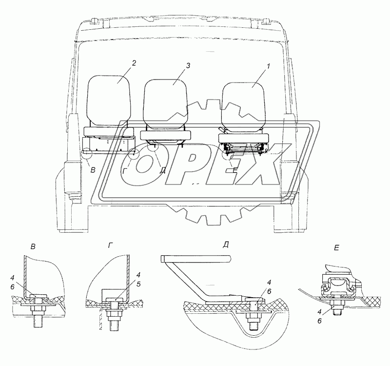 6520-5000120-08 Установка сидений