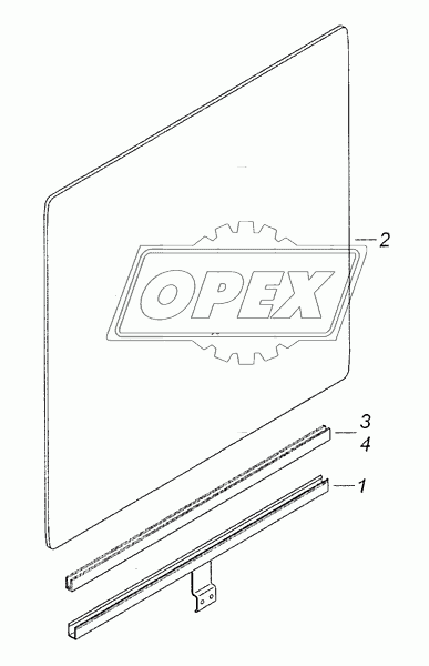 53205-6103210 Стекло двери опускное