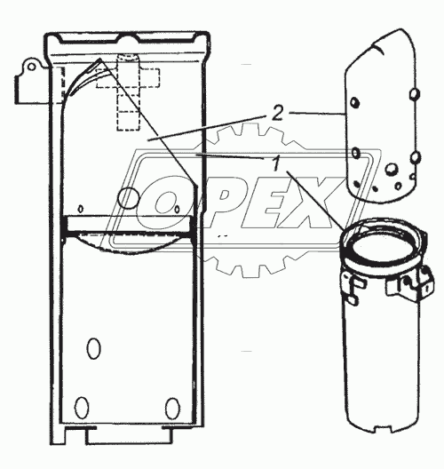 Труба наливная топливного бака с выдвижной трубой в сборе 5320-1101070-10