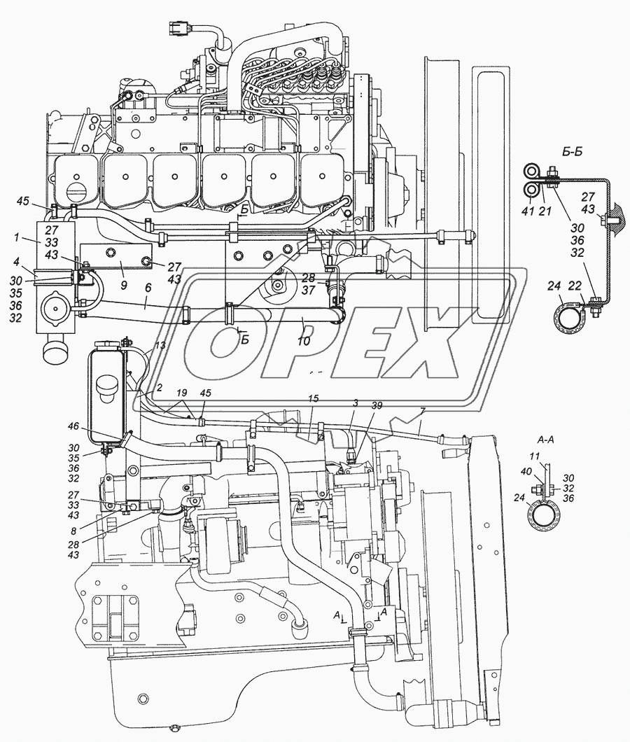 Установка бачка расширительного Э4308-1311005