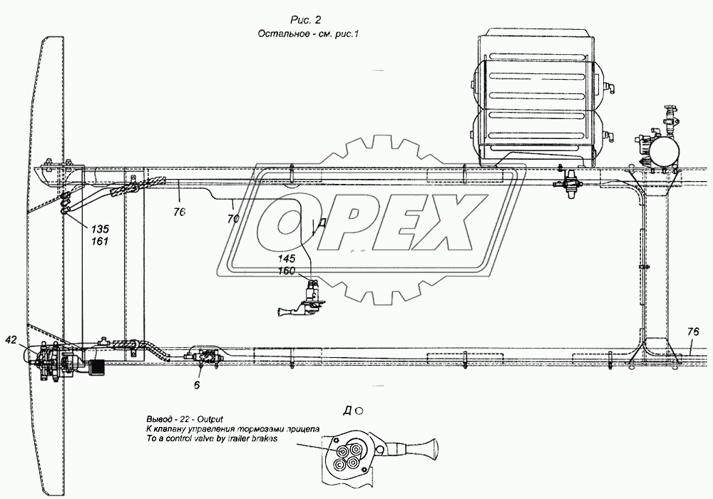 Установка пневмотормозов 4308-3500006