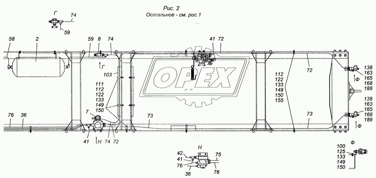 Установка пневмотормозов 4308-3500006