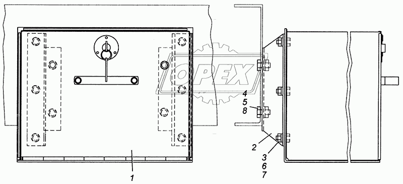 Установка инструментального ящика Э4308-3919001