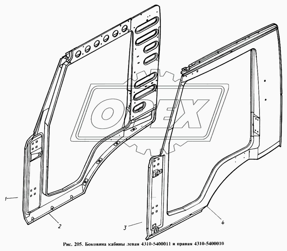 Боковина кабины левая и правая